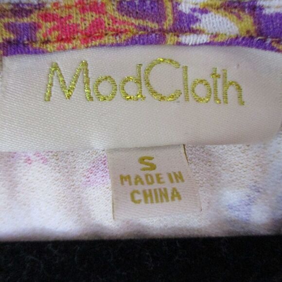 ModCloth Mustard Yellow Floral Retro Boho Print Tee - Picture 5 of 5